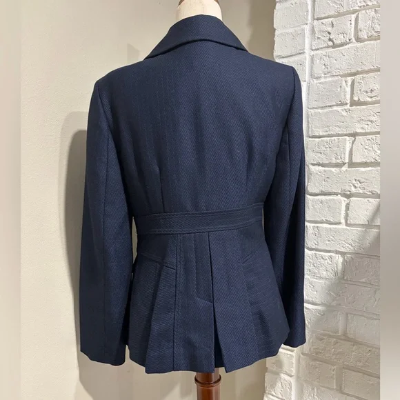 Signature by Larry Levine Navy Textured Blazer - Picture 2 of 4